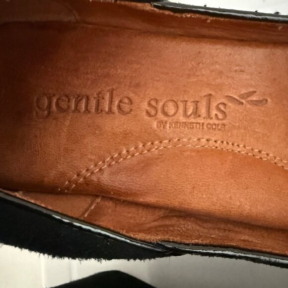 Gentle Souls Wedge Pumps Size 8.5M Black Suede Leather Upper Classic Comfort Sty - Picture 15 of 15